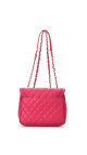 Chanel Single Flap Rose Lammeskinn Shoulder Bag