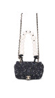 Chanel Tweed Pearl Single Flap Bag Size Mini