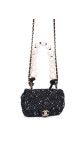 Chanel Tweed Pearl Single Flap Bag Size Mini