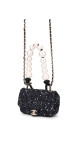 Chanel Tweed Pearl Single Flap Bag Size Mini