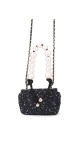 Chanel Tweed Pearl Single Flap Bag Size Mini