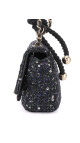 Chanel Tweed Pearl Single Flap Bag Size Mini