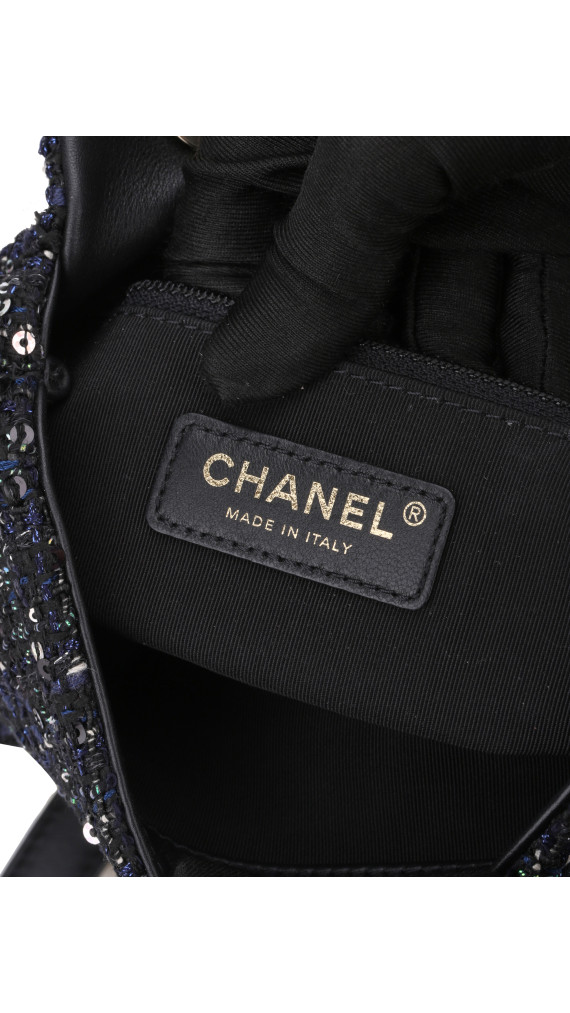 Chanel Tweed Pearl Single Flap Bag Size Mini