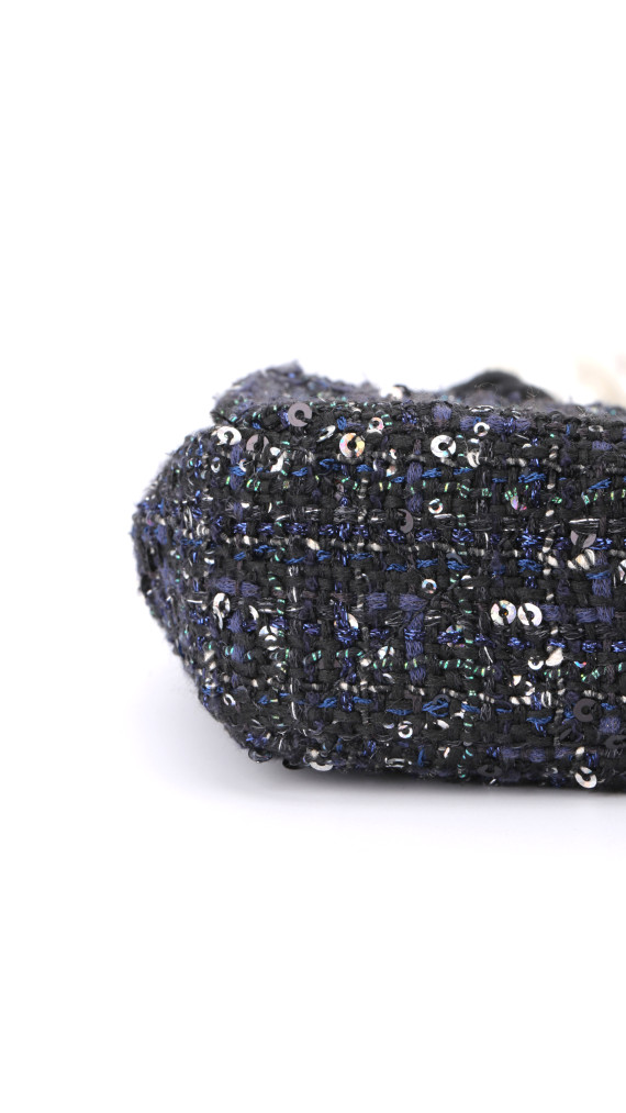 Chanel Tweed Pearl Single Flap Bag Size Mini