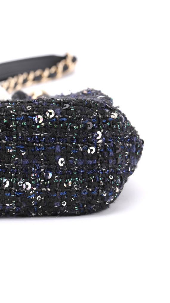 Chanel Tweed Pearl Single Flap Bag Size Mini