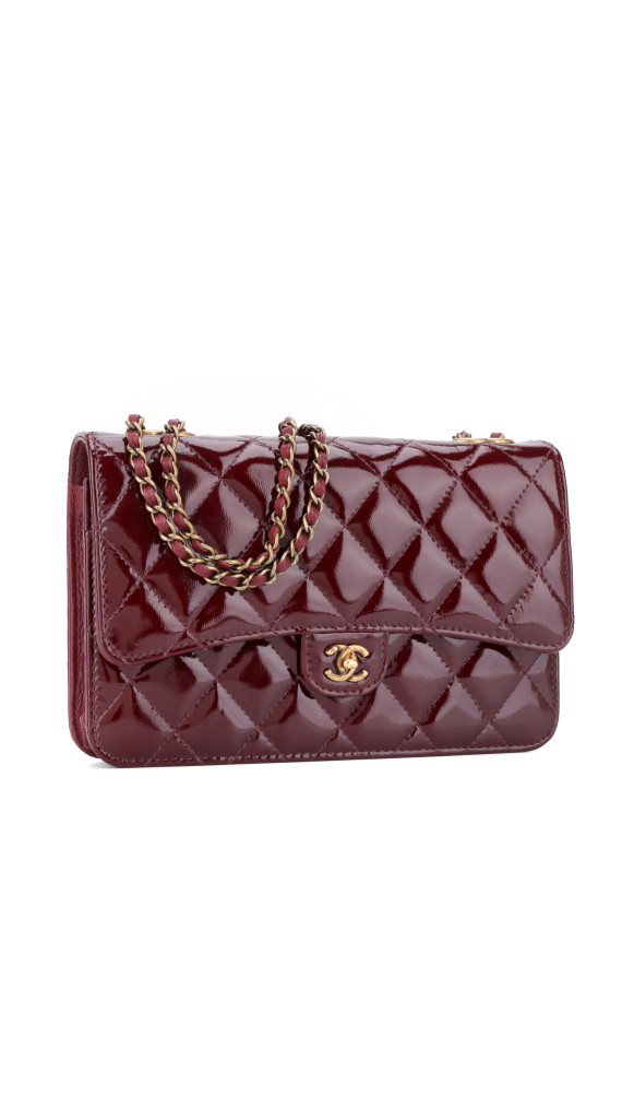 Chanel Wallet On Chain Burgunder