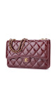 Chanel Wallet On Chain Burgunder