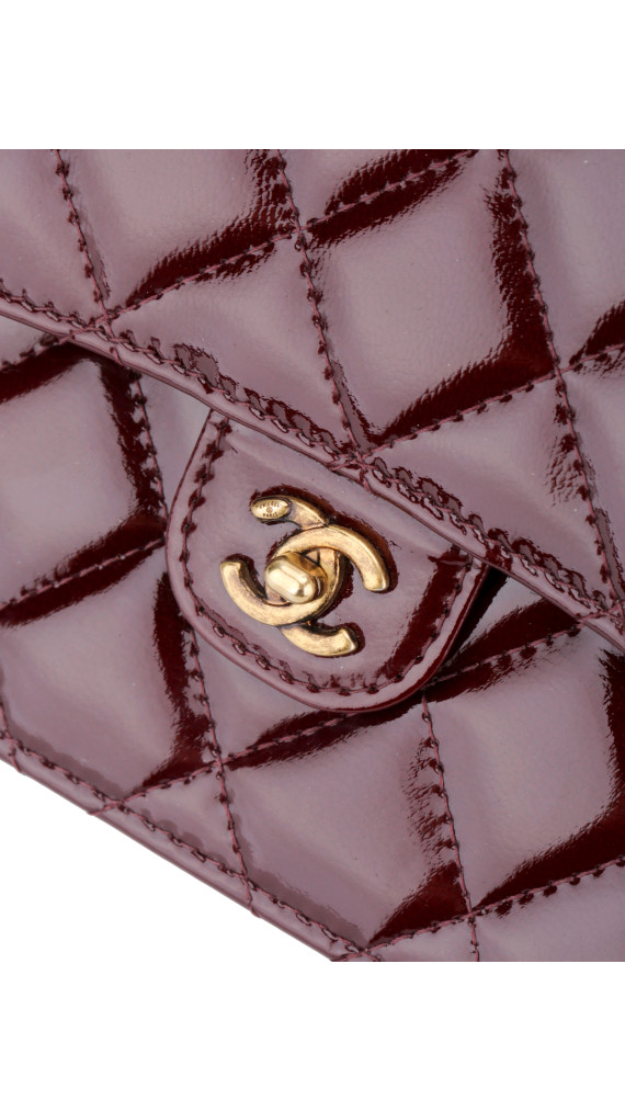 Chanel Wallet On Chain Burgunder