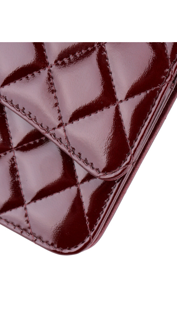Chanel Wallet On Chain Burgunder
