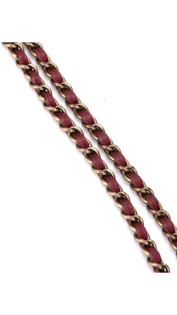 Chanel Wallet On Chain Burgunder