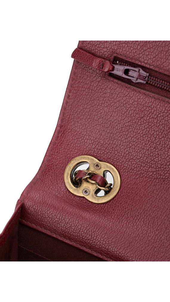 Chanel Wallet On Chain Burgunder