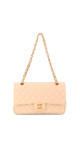 Chanel Classic Double Flap Bag Size Medium Caviar Beige