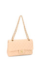 Chanel Classic Double Flap Bag Size Medium Caviar Beige