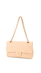 Chanel Classic Double Flap Bag Size Medium Caviar Beige