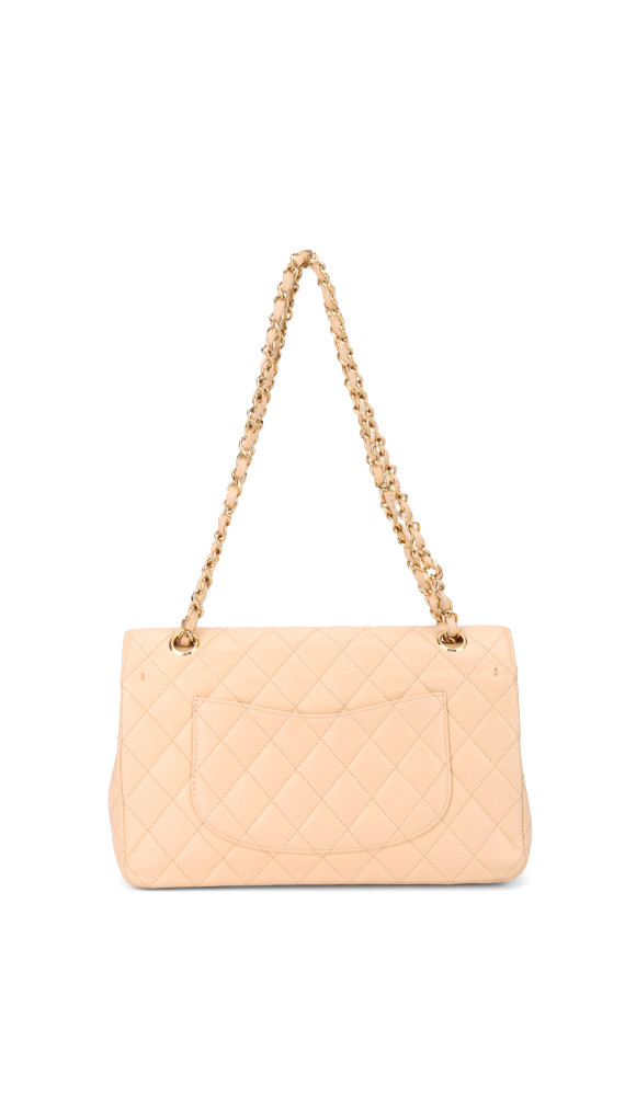Chanel Classic Double Flap Bag Size Medium Caviar Beige