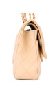 Chanel Classic Double Flap Bag Size Medium Caviar Beige