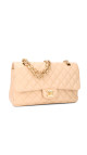 Chanel Classic Double Flap Bag Size Medium Caviar Beige