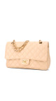 Chanel Classic Double Flap Bag Size Medium Caviar Beige