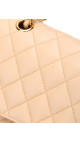 Chanel Classic Double Flap Bag Size Medium Caviar Beige