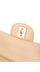 Chanel Classic Double Flap Bag Size Medium Caviar Beige