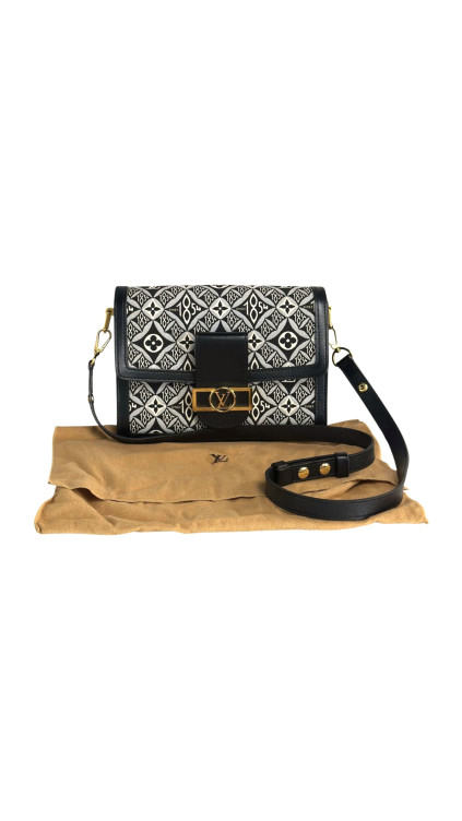 Louis Vuitton Jacquard Since 1854 Dauphine MM Grey Shoulder Bag