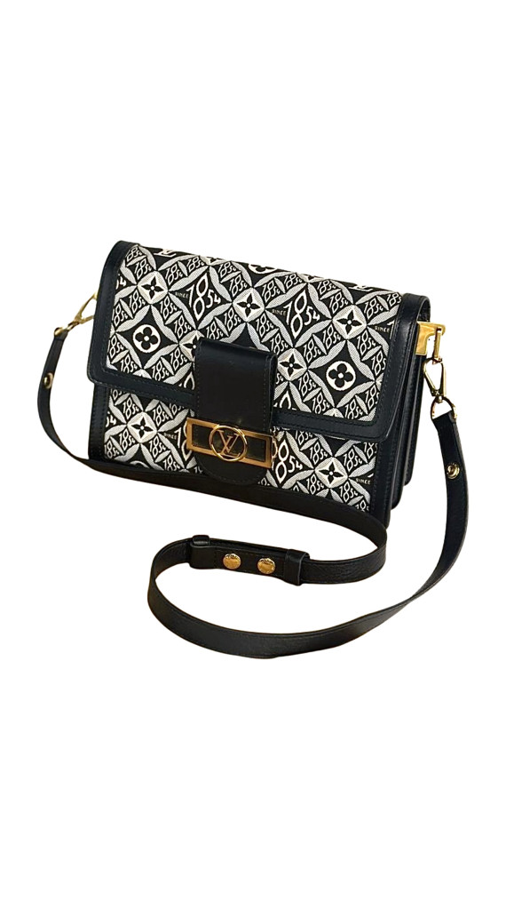 Louis Vuitton Jacquard Since 1854 Dauphine MM Grey Shoulder Bag