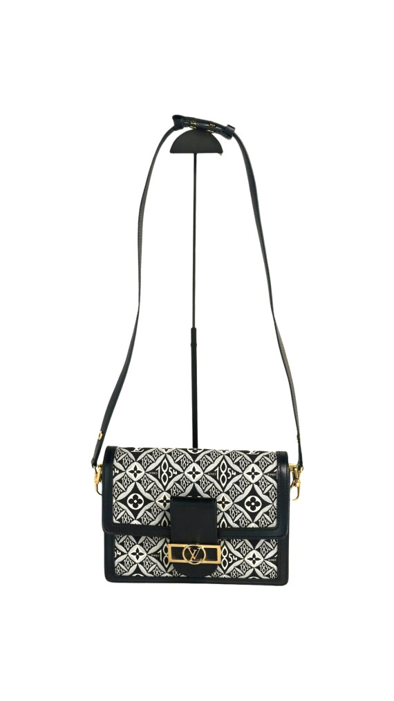 Louis Vuitton Jacquard Since 1854 Dauphine MM Grey Shoulder Bag
