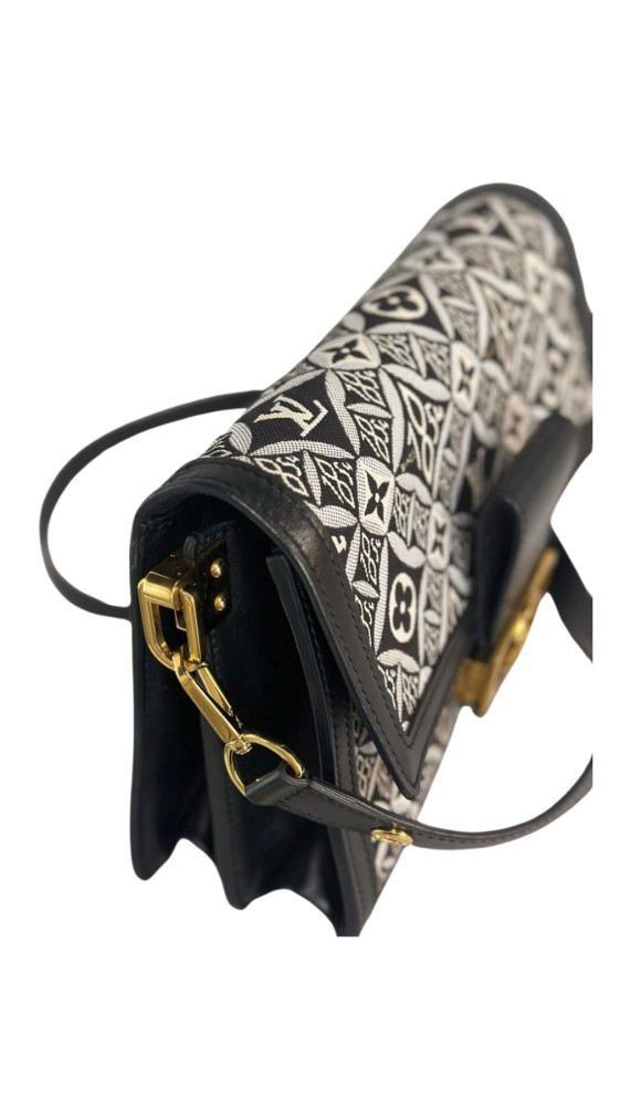 Louis Vuitton Jacquard Since 1854 Dauphine MM Grey Shoulder Bag