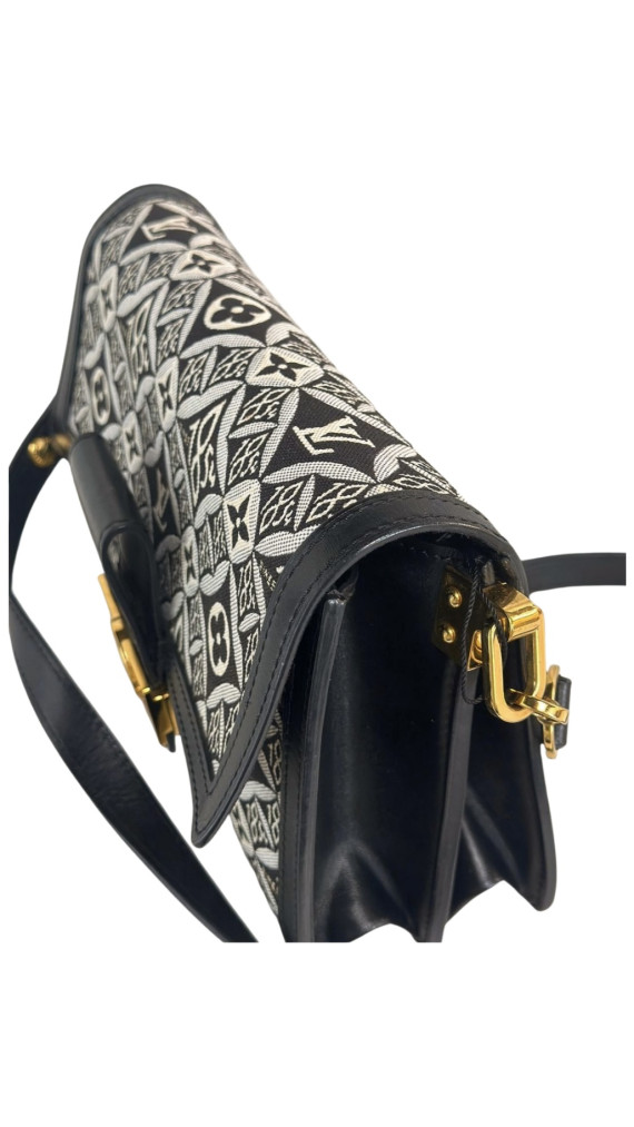 Louis Vuitton Jacquard Since 1854 Dauphine MM Grey Shoulder Bag