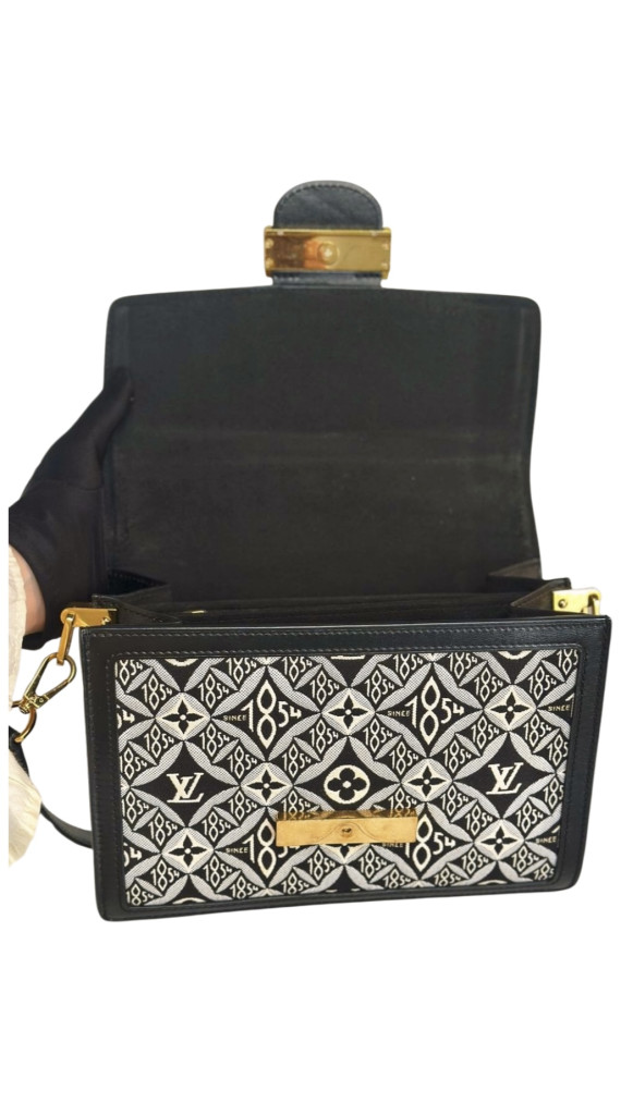 Louis Vuitton Jacquard Since 1854 Dauphine MM Grey Shoulder Bag