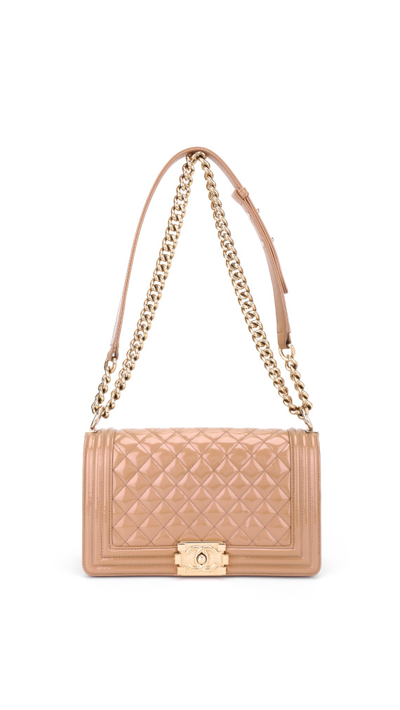 Chanel Le Boy Shoulder Bag Size Medium i Patent Leather