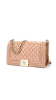 Chanel Le Boy Shoulder Bag Size Medium i Patent Leather