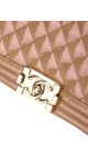 Chanel Le Boy Shoulder Bag Size Medium i Patent Leather