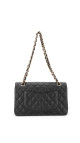 Chanel Classic Double Flap Bag i Size Medium Sort Lammeskinn
