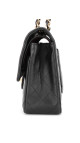 Chanel Classic Double Flap Bag i Size Medium Sort Lammeskinn