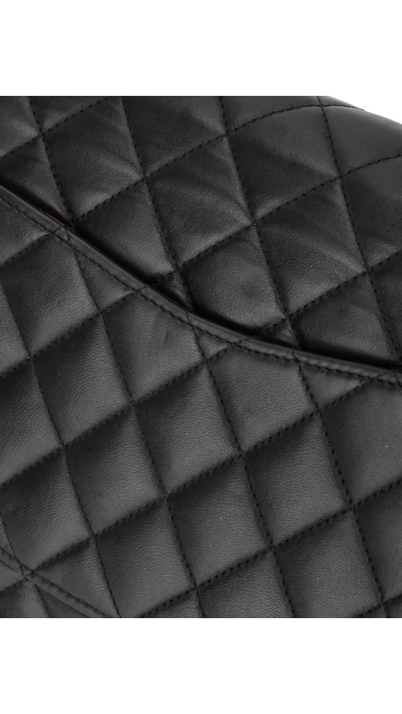 Chanel Classic Double Flap Bag i Size Medium Sort Lammeskinn