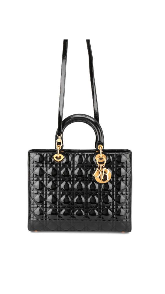 Lady Dior Size Large i Patent leather