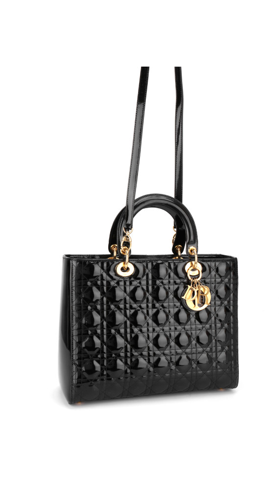 Lady Dior Size Large i Patent leather