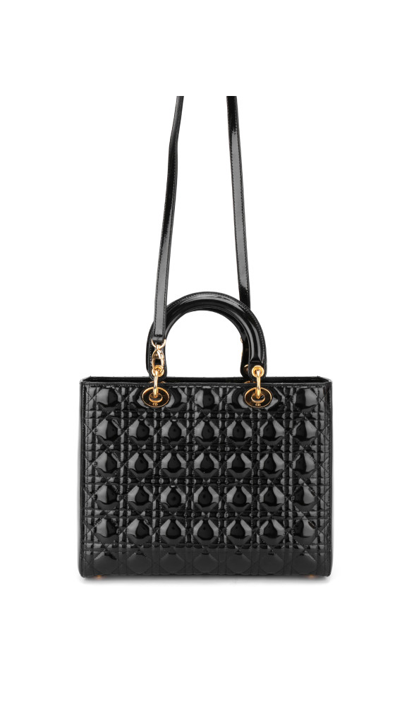 Lady Dior Size Large i Patent leather