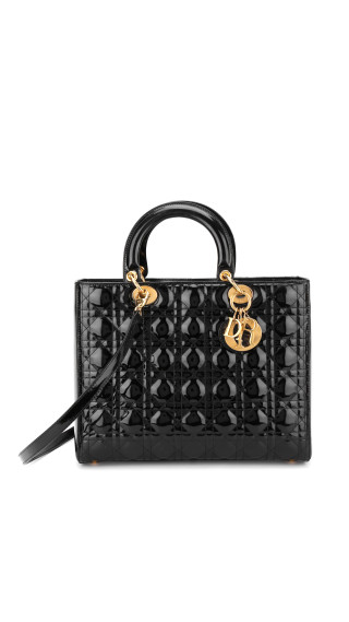 Lady Dior Size Large i Patent leather