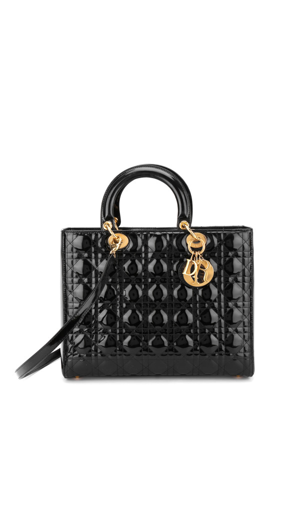 Lady Dior Size Large i Patent leather