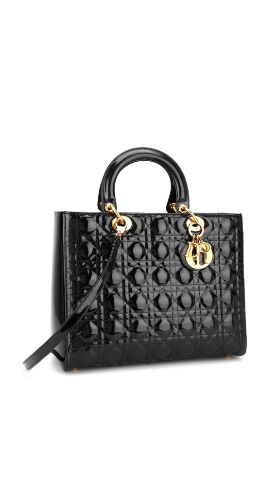 Lady Dior Size Large i Patent leather