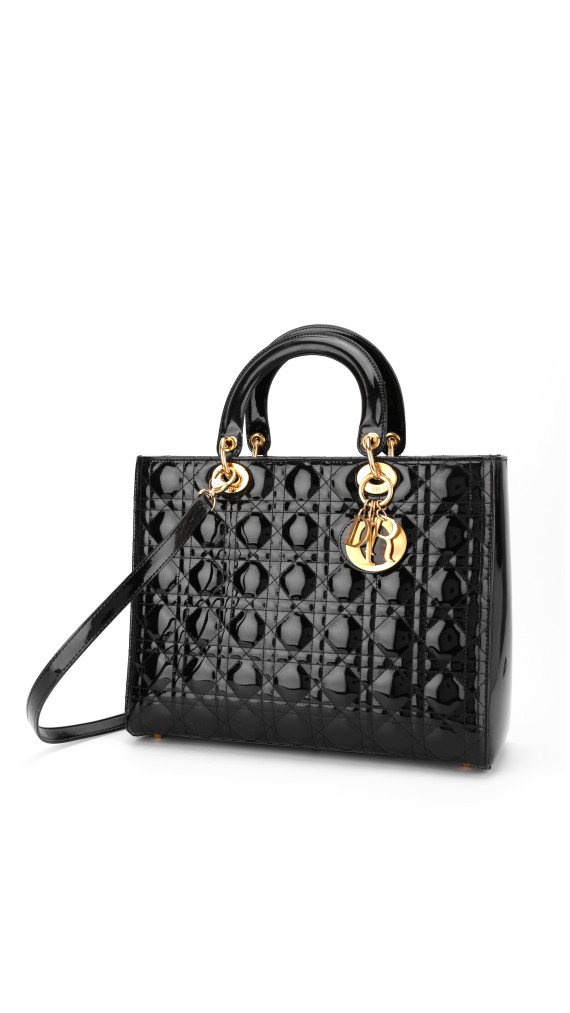 Lady Dior Size Large i Patent leather