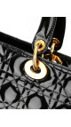 Lady Dior Size Large i Patent leather