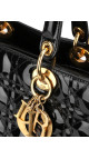 Lady Dior Size Large i Patent leather