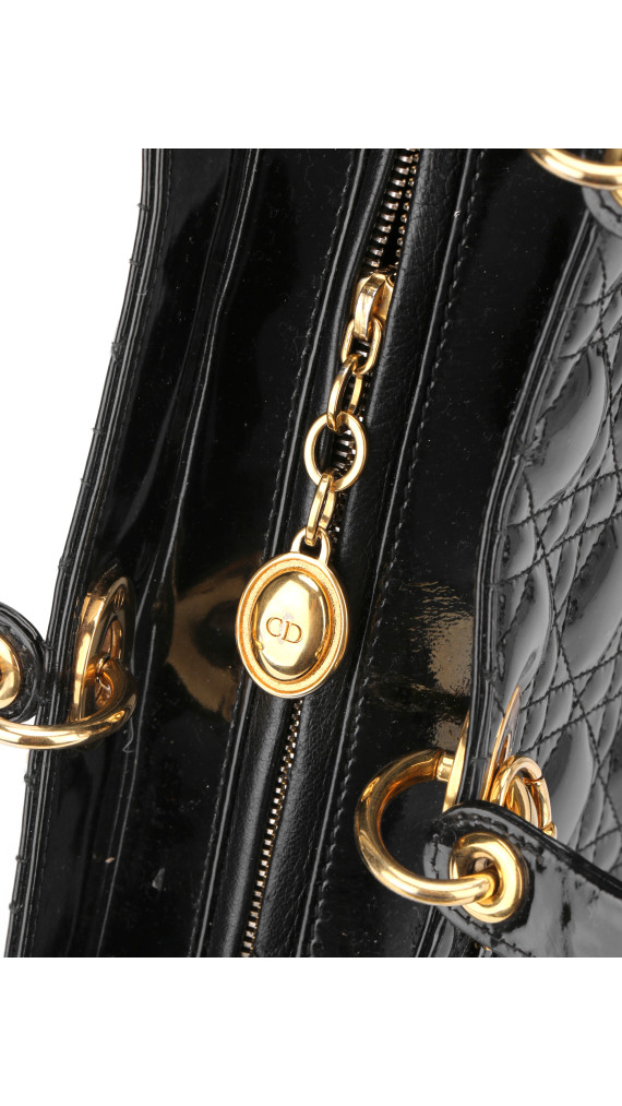 Lady Dior Size Large i Patent leather
