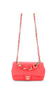 Chanel Single Flap Bag with large bi color chain