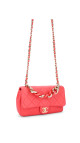 Chanel Single Flap Bag with large bi color chain