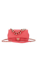 Chanel Single Flap Bag with large bi color chain