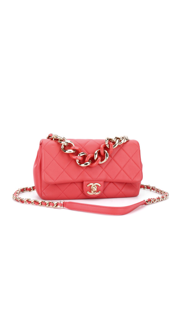 Chanel Single Flap Bag with large bi color chain